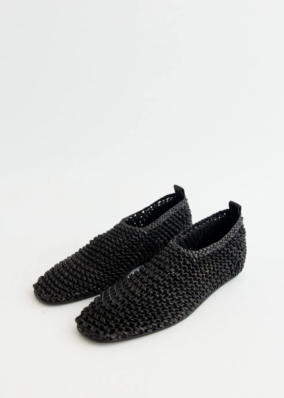 Woven Leather Ballerinas