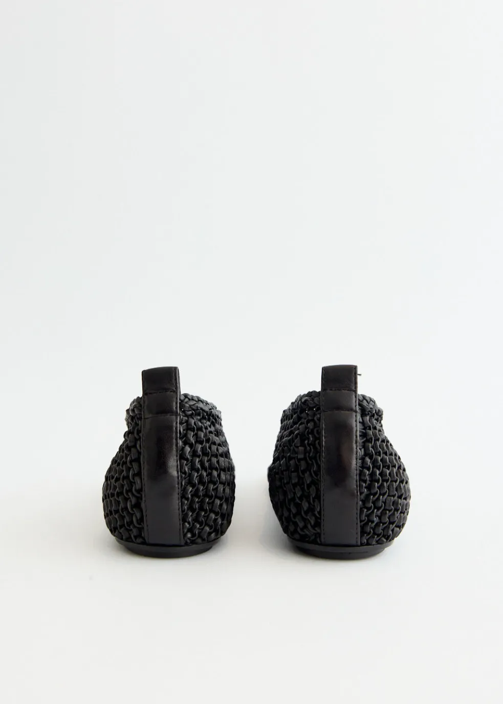 Woven Leather Ballerinas