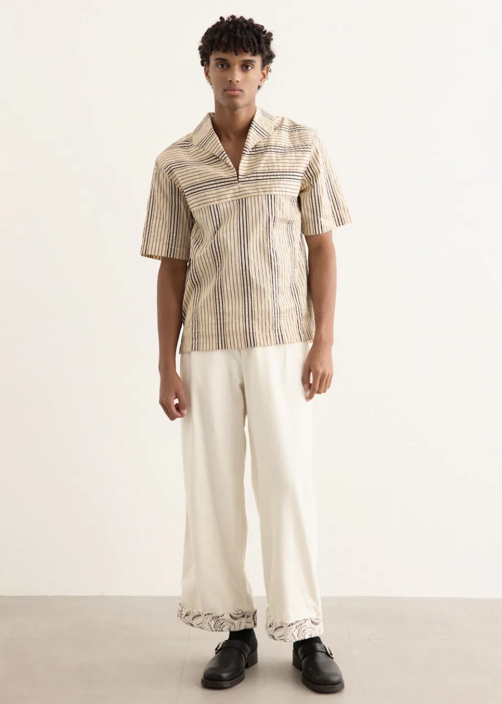 Woven Stripe Nautical Shirt