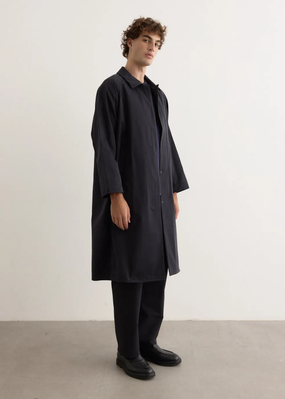 Zip Button Cotton Coat