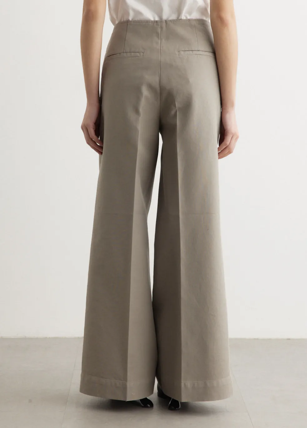 Zip Front Wide Trousers