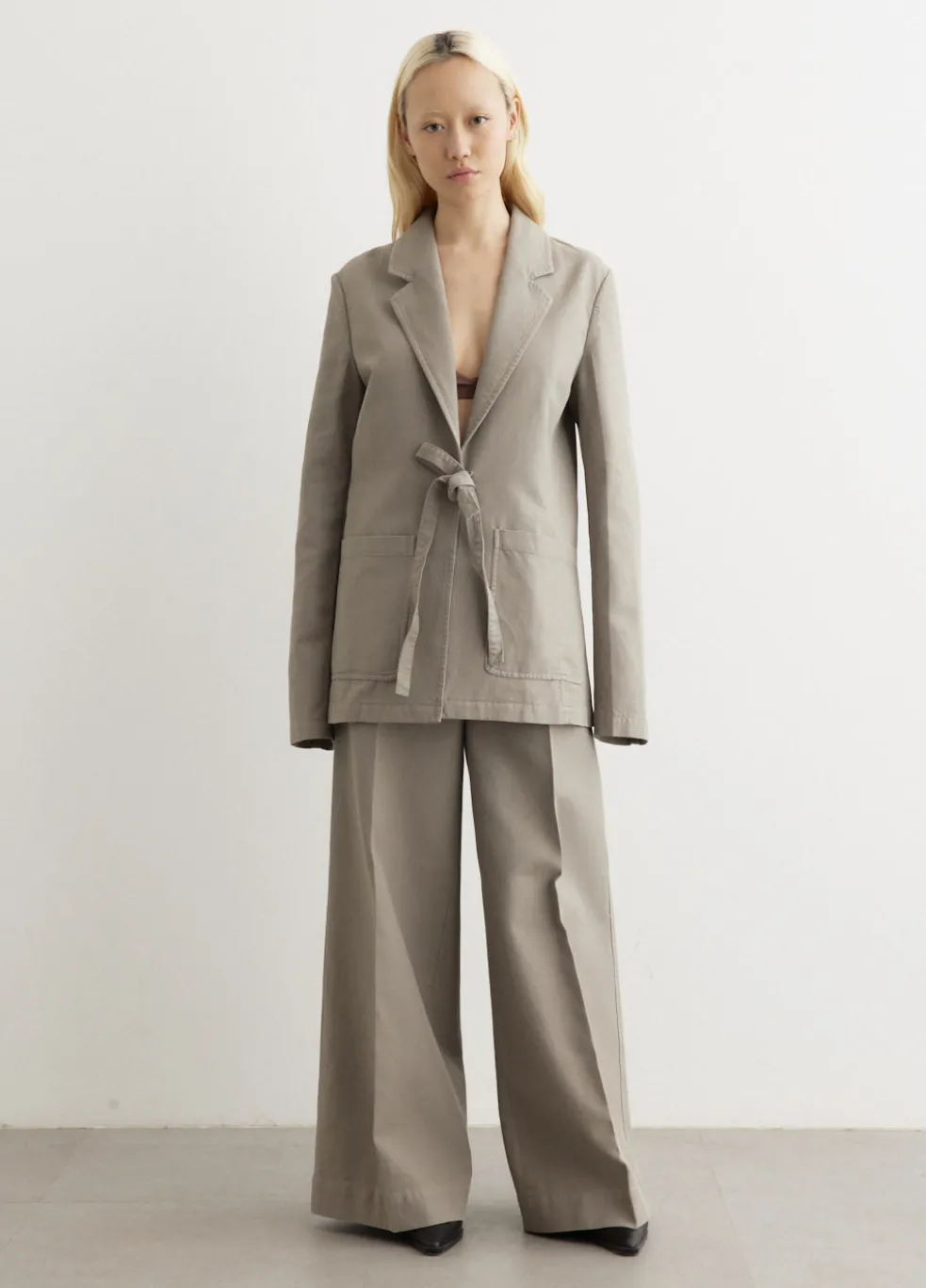 Zip Front Wide Trousers